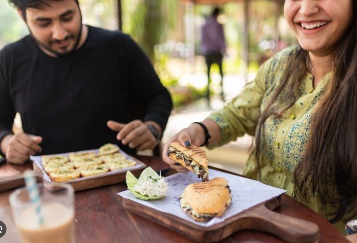 a couple having one of the global side dishes